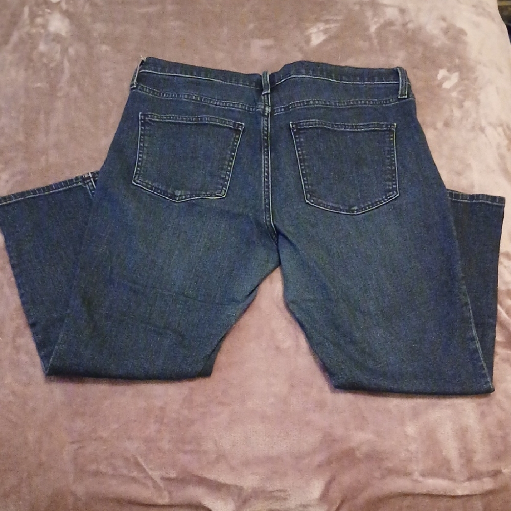 GAP Vintage Slim Mid Rise Dark Jeans Womens 14s - Picture 3 of 4